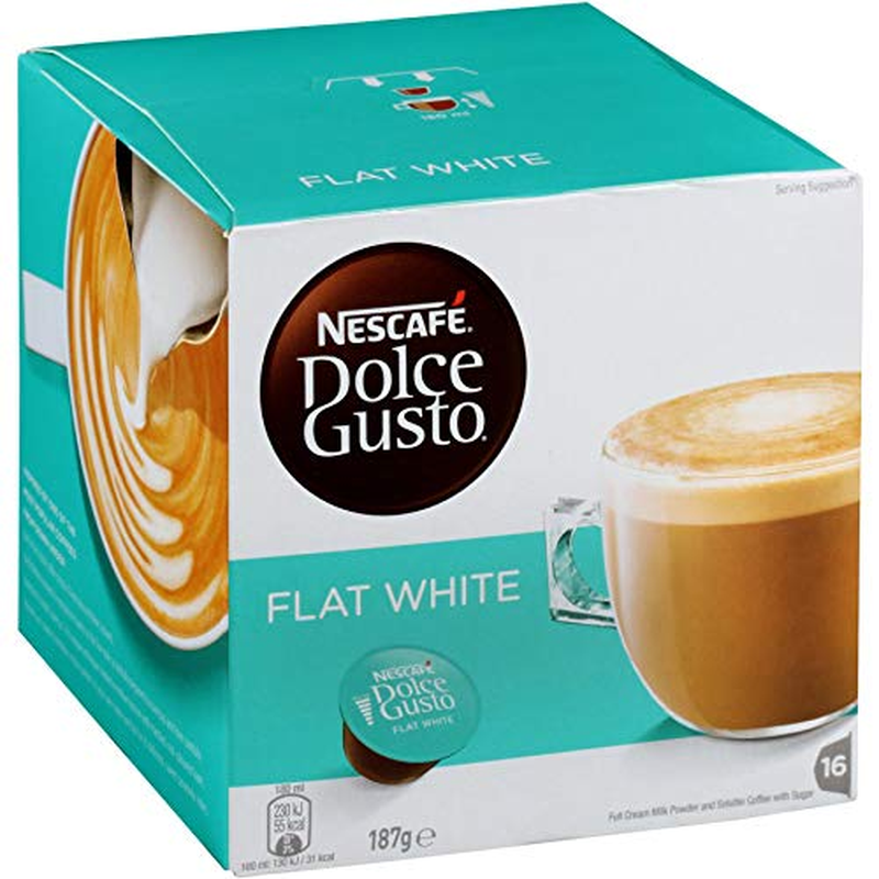Nescafe Dolce Gusto Flat White Coffee Capsules 16 Pack 187G