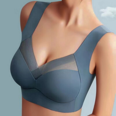 Damen BH Push Up mit Frontverschluss ohne Bügel Komfort Weich Cup Unterwäsche
