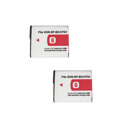 2PCS NP-BG1 NPBG1 Battery For Sony CyberShot DSC-W30 W35 W50 W55 W70 W80 WX1