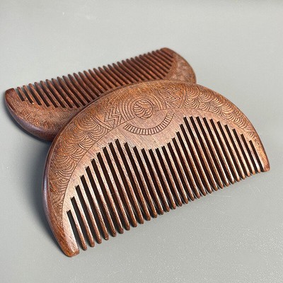 Pocket Wooden Comb Natural Black Gold Sandalwood Super Narrow Tooth Wood Combs*