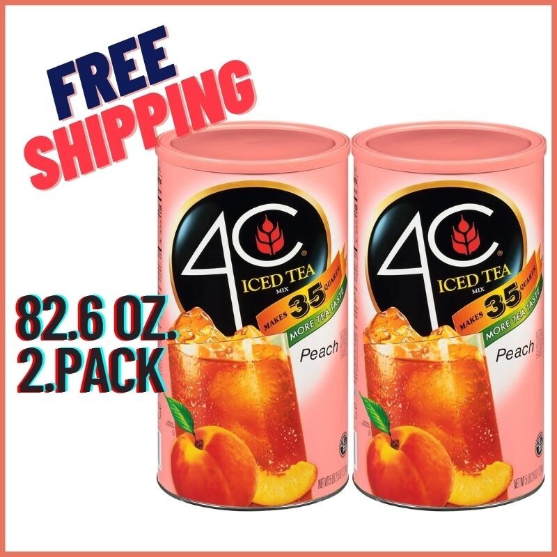 ス*ジ様 auberge tea for two 44 4C 35 QT Peach Iced Tea Mix Kosher, Gluten Free (82.6 oz.2