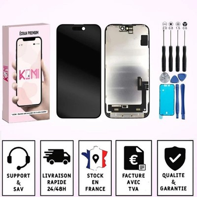 Ecran Pour iPhone 15 OLED +Outils +Adhésif Noir