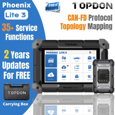 2025New! TOPDON PHOENIX Lite 3 PRO Diagnostic Scanner Tool ECU Coding/Progamming