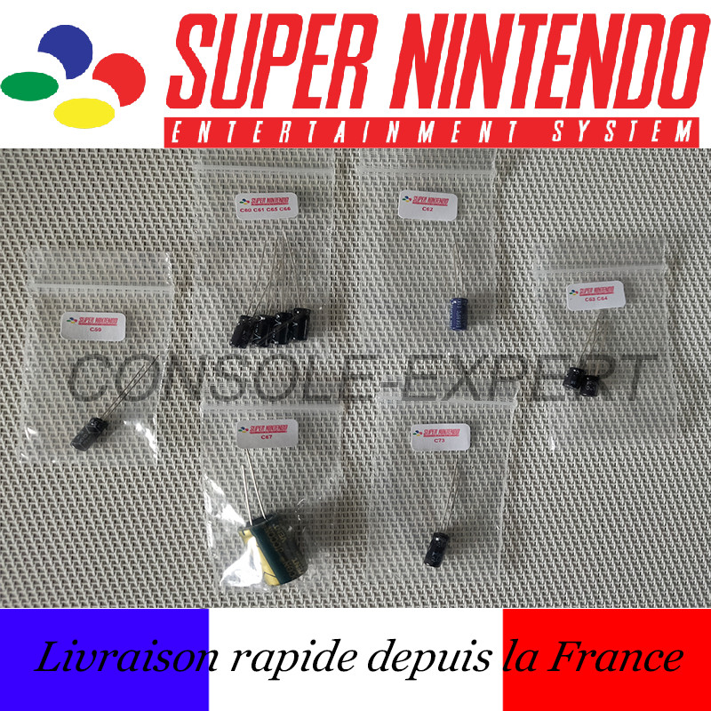 Cap Kit Condensateurs Super Nintendo Snes Pal Snsp-Cpu-01 Et Snsp-Cpu-02