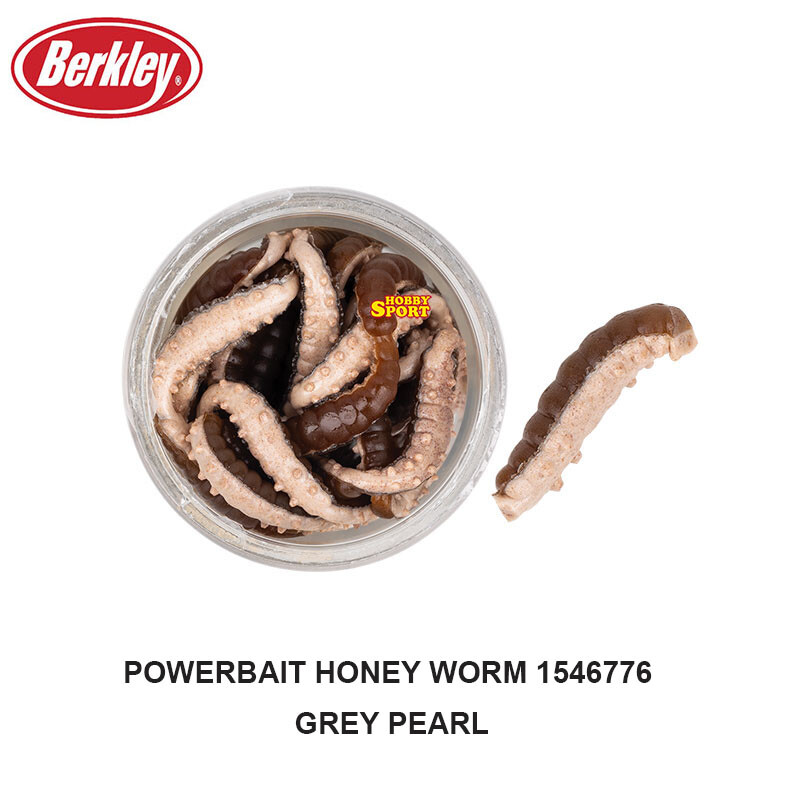 BERKLEY POWERBAIT HONEY WORM  GYPL COL GREY PEARL 1546776 CAMOLE  TROTA LAGO
