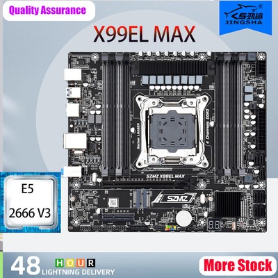 SZMZ X99 Motherboard Kit W/ Processor XEON E5 2666 V3 Support DDR3 NVMe/NGFF M.2