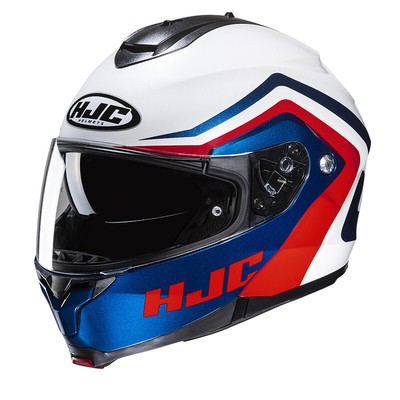 HJC C91N NEPOS Modular Motorcycle Helmet White Red Blue Size XS