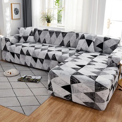 L-shaped Need Buy 2Pcs Elastic SofaCover for Slip-resistant SofaSectional  Cover