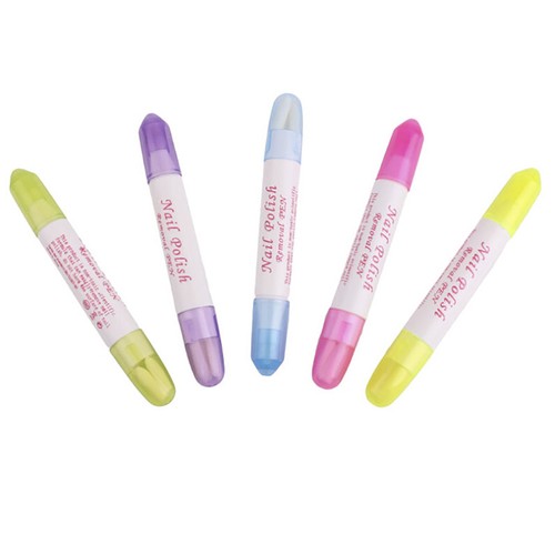 5pc nail art polish remover cleaner corrector pen replaceable brushes 15 t-CE