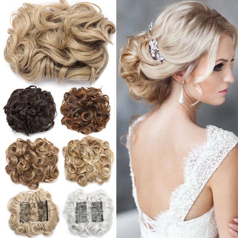 Extra THICK Rose Messy Bun Scrunchie Hair Extensions Ponytail Hairpiece AS Human