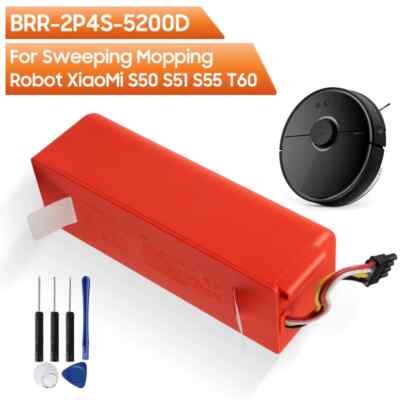 Replacement Battery BRR-2P4S-5200D For Xiaomi Roborock S50 S55 T60Vacuum Cleaner