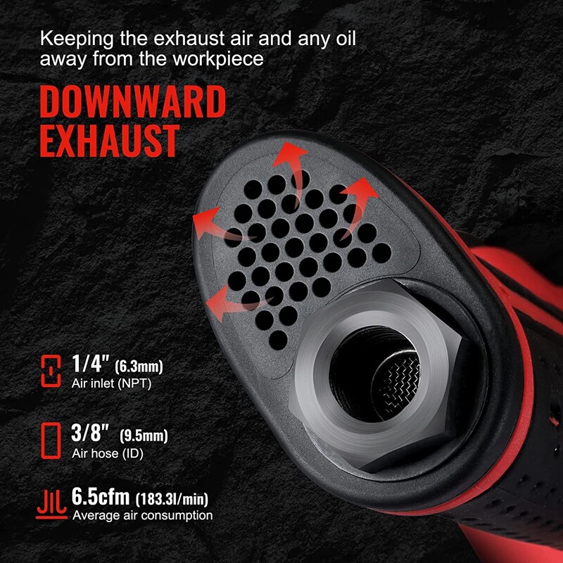 WORKPRO 1/2inch Drive Air Impact Wrench Pneumatic Impact Wrench 880ft.lb 7500RPM