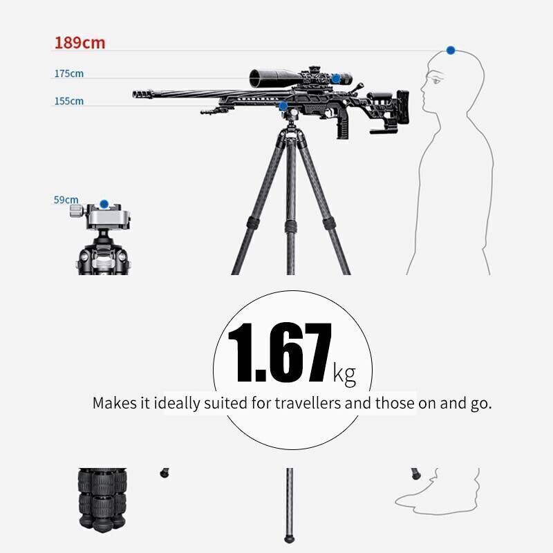 Leofoto SA-324C+MA-30 Rifle Carbon Fiber Tripod Set
