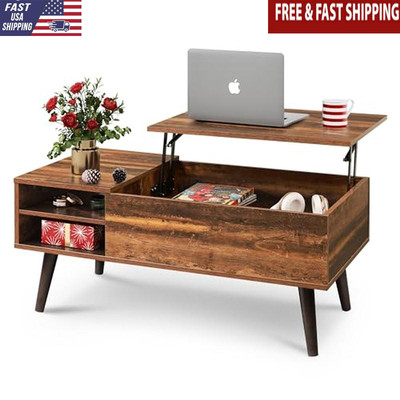 Lift Top Coffee Table W/ Hidden Compartment Adjustable Storage Home Office New