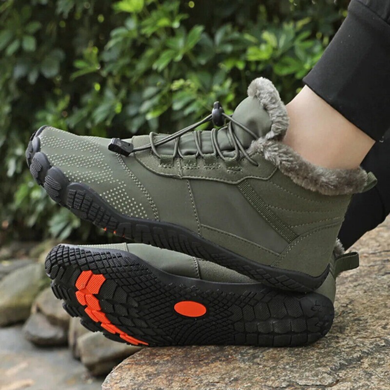 Winter Boots Snow Barefoot Casual Shoes Outdoor Work Shoes Warm Fur Ankle Shoes