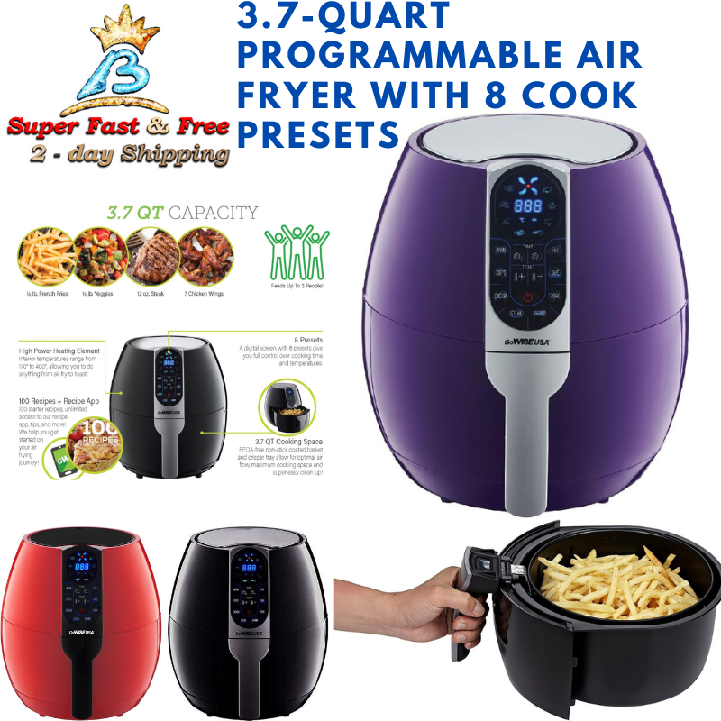 With 8 Cook Presets 3.7-quarts 3.5 Liters Capacity 120v Prog