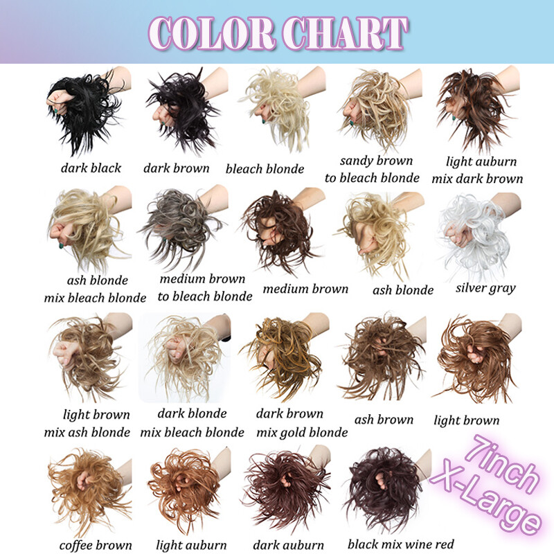 THICK X-LARGE Messy Bun Hair Piece Scrunchie Tousled Updo Wrap Hair Extensions