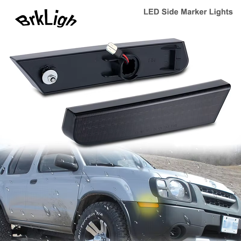 2Pcs For Nissan Xterra 2002-2004 LED Front Bumper Side Marker Lights Car Turn Si