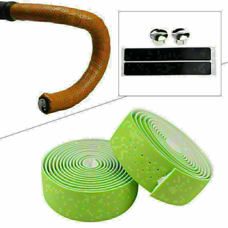 Handlebar Tape Cycling Road Bike Bicycle PU Leather Handle Bar Grip Wrap Tapes