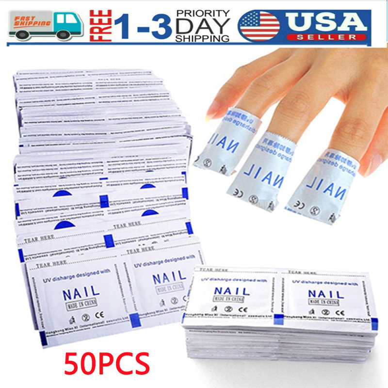 50Pcs Gel Polish Remover Pads Foil Nail Art Cleaner DIY Manicure Accessories USA