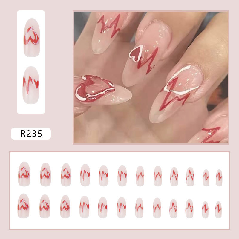 On Nails With Design Nail Tips