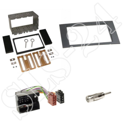 Doppel-DIN Radio Blende+ISO Adapter Ford Focus Kuga Fiesta Transit S-MAX bis2008