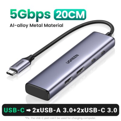 UGREEN USB C Hub 4 in 1 USB 3.0 Type C Splitter Adapter For MacBook iPad Samsung