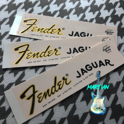 3Pcs Suitable for JAGUAR  guitar Waterslide Transfer Headstock Logo Decal