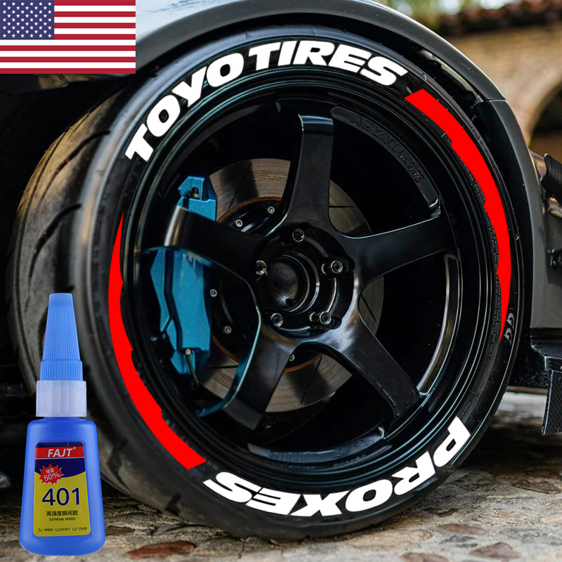 4 Sets TOYO TIRES PROXES Tire Lettering Sticker 1.2