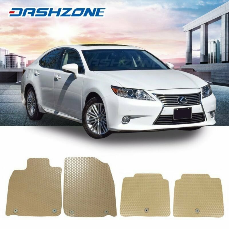 All Weather Beige Floor Mats Liners Front Rear Fit 2013 2016 Lexus