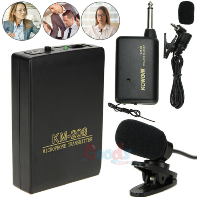 Wireless Microphone Lavalier Lapel Mic Mini Receiver Transmitter Microphone Kit