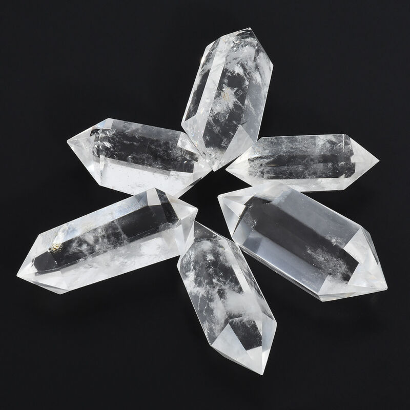 100/% Natural Clear Quartz Crystal Point Wand Healing Mineral Specimen Reiki Gift