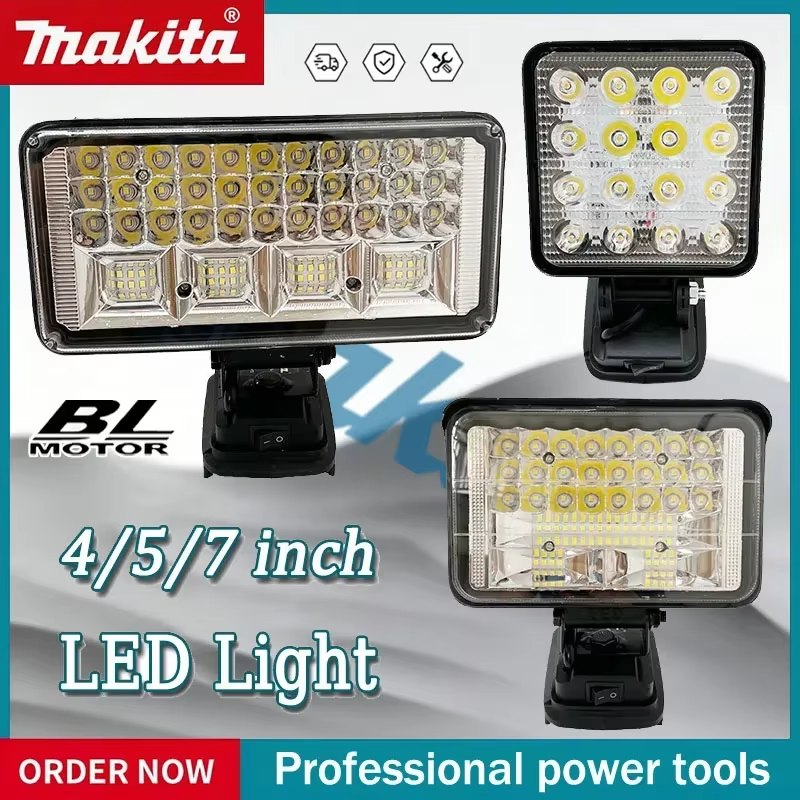 4/5/7Inch Led Light Portable Spotlights Fishing Cordless Outdoor Work Handheld E