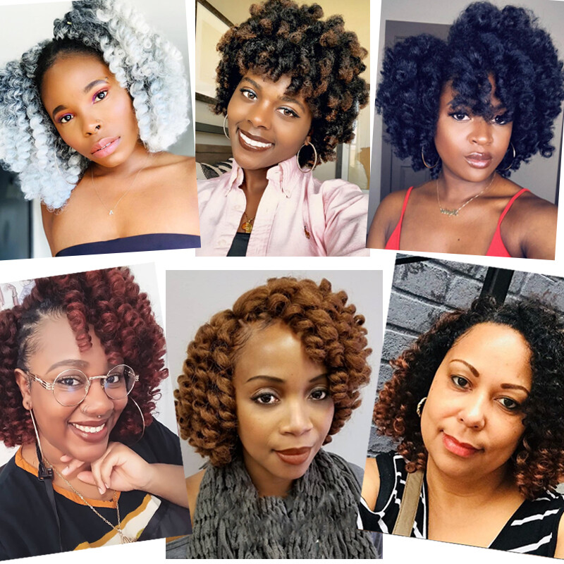 Jumpy Wand Curl Jamaican Bounce Curly Hair Twist Crochet Braids