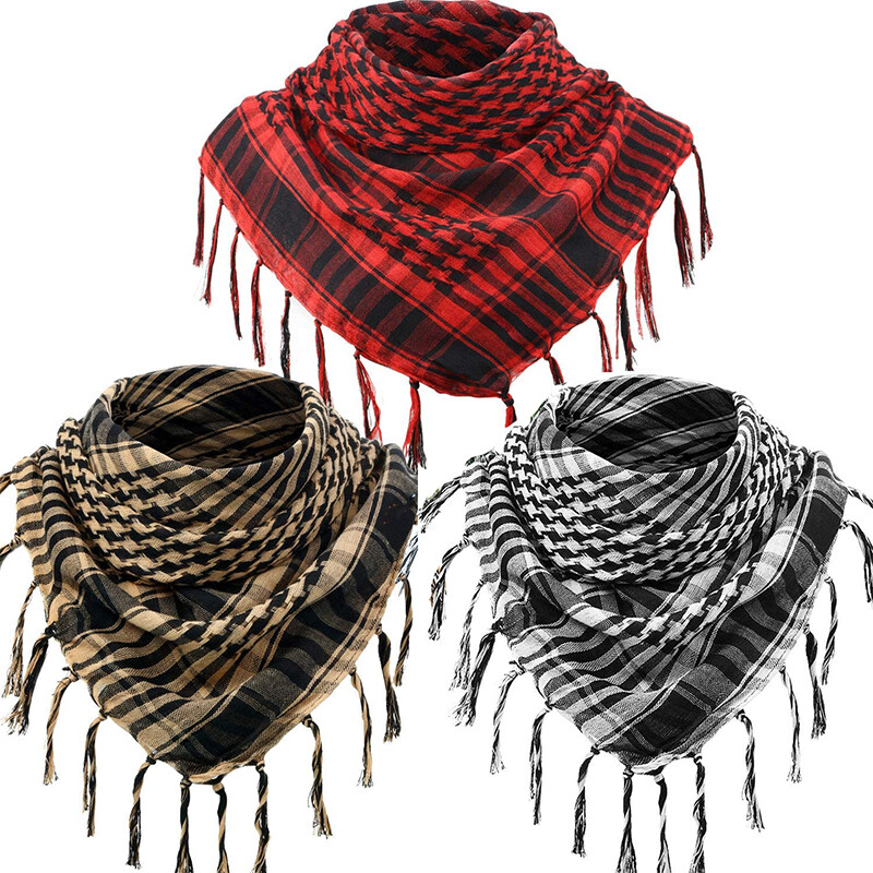Shemagh Tactical Desert Military Head Scarf Face Mask Arab Wrap Keffiyeh Scarves