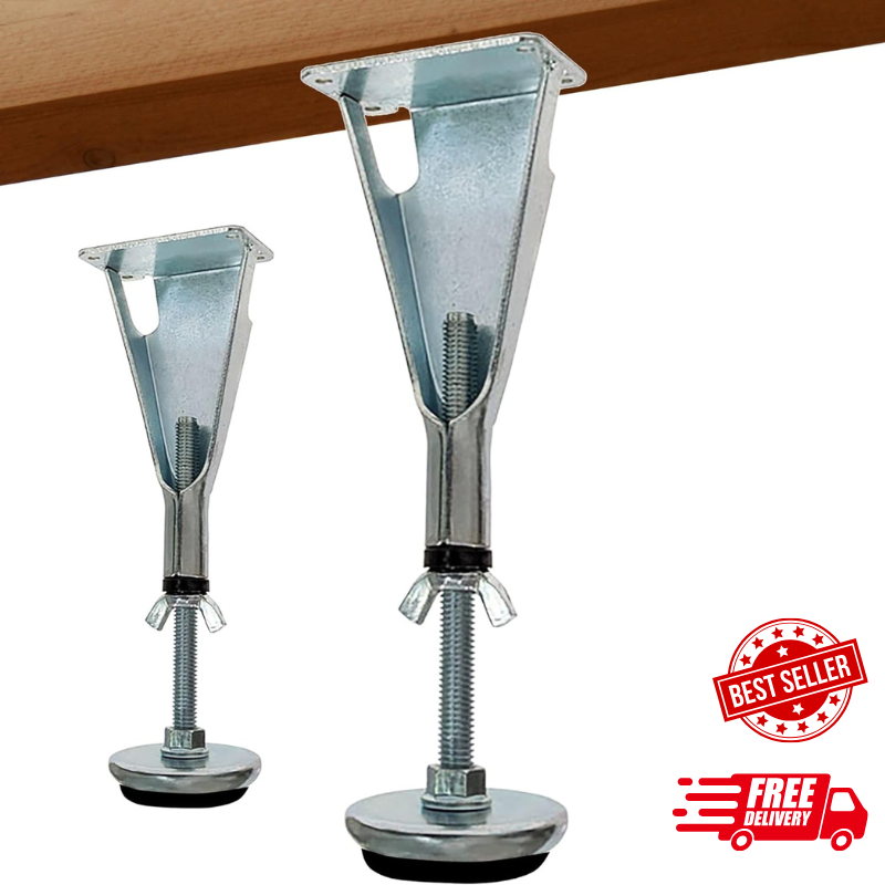 Support Leg Set Of 2 Adjustable Height Bed Frame Leg Extensions With