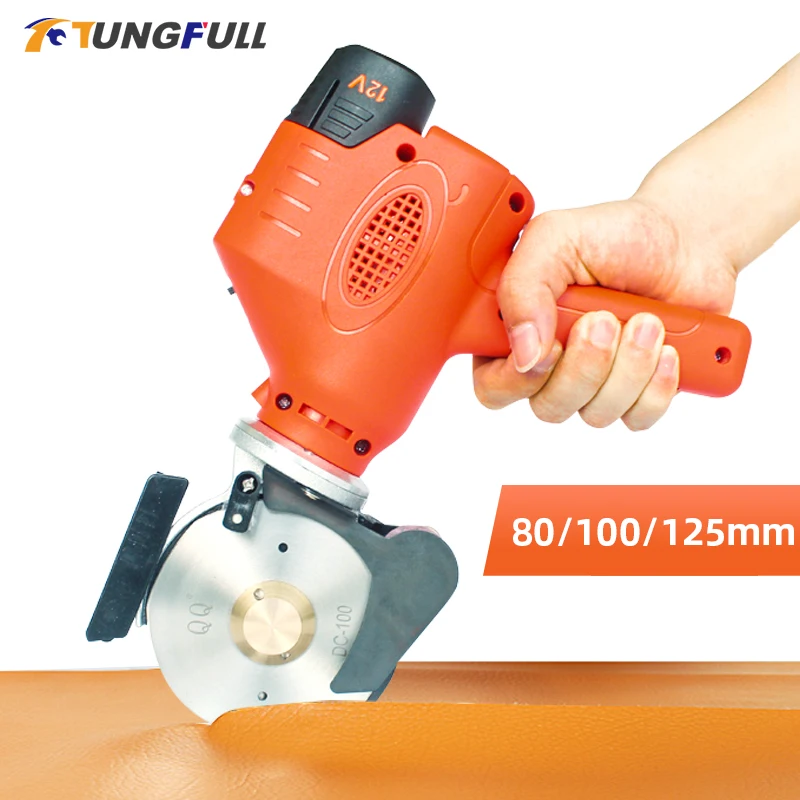 12V Cordless Electric Round Scissors Fabric Cloth Cutting Machine Rechargeable E