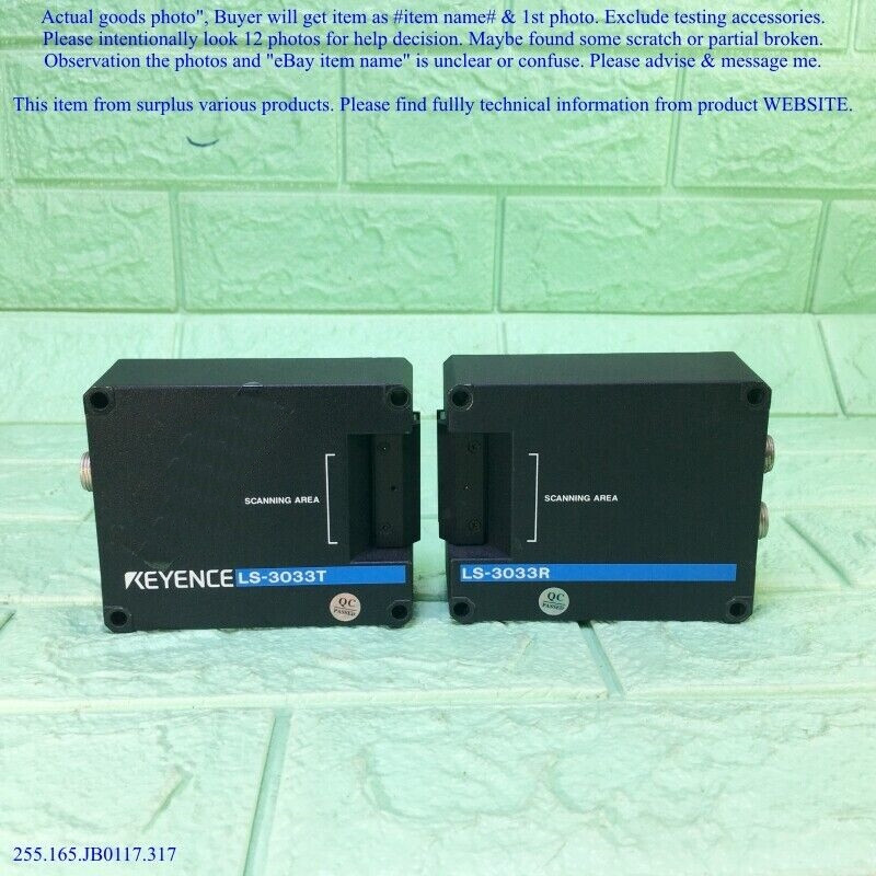 KEYENCE LS-3033R LS-3033T, Sensor missing cables as 1st photo, Tested, DHLtoUS