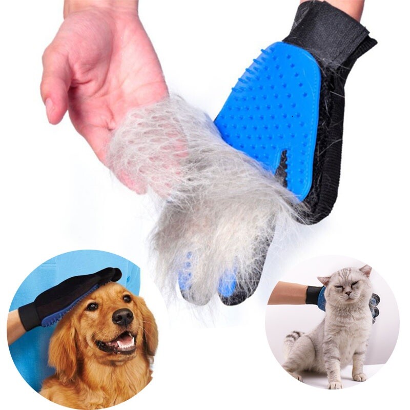 Left Hands Pet Grooming True Touch Dog Cat Grooming Brush Glove Gentle Calgary