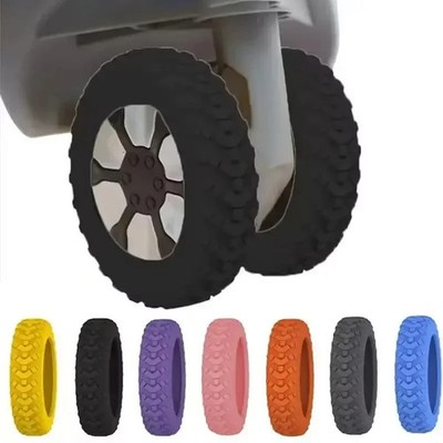 New 8PCS Silicone Luggage Wheel Protector Covers Noise Reduction Suitcase Guard