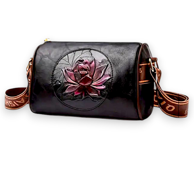 Vintage Floral Boho Chic Crossbody Bag Women Small PU Leather Shoulder Purse