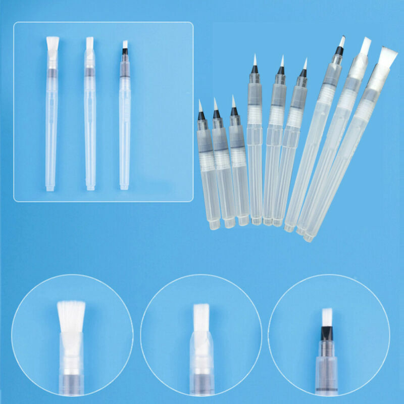 9PCS Water Brush Pens Painting Art Supplies Water Soluble Pencils
