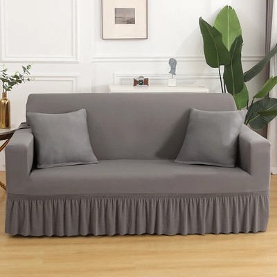 High Stretch Durable Protector with Skirt Bottom Washable Resistant Sofa Cover