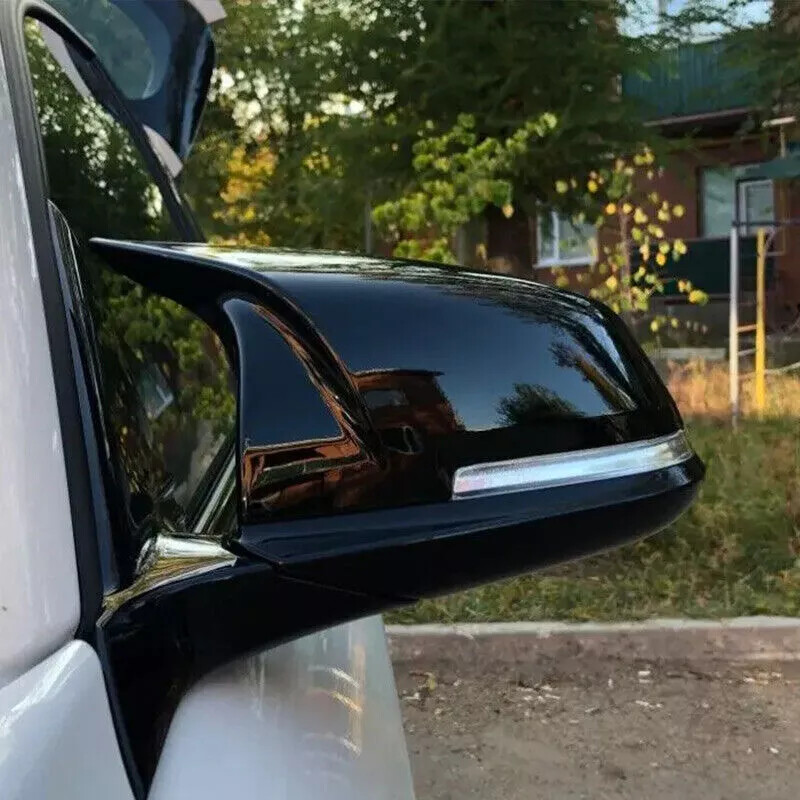 2x Black M3 Style Mirror Cover Caps For BMW F30 F31 320i 328i 330i 335i 340i