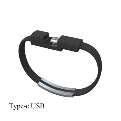 Bracelet Wrist Band USB Charging Charger Data Cable Cord For iPhone/Android