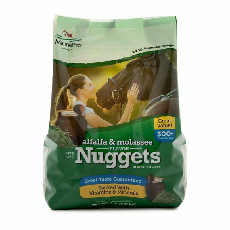 MannaPro Bite-Size Nuggets Alfalfa and Molasses 4 lb Bag