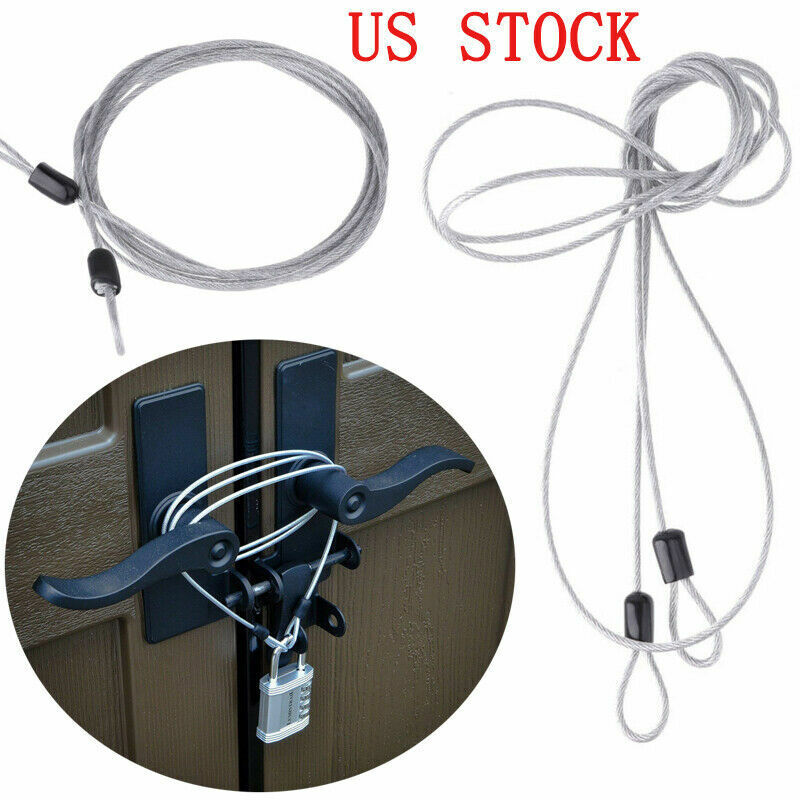 2PCS 2m Security DOUBLE LOOP CABLE Luggage Braided Steel Coated Wire Chain Lock