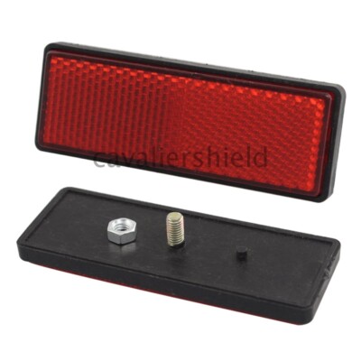 2x Red Reflector Rear Tail Brake Stop Light Bicycle Motorcycle Universal Plastic