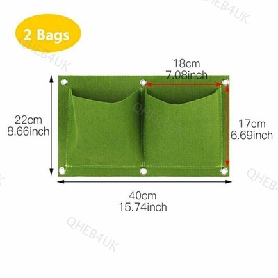 2/4/9 Pockets Garden gow bags Plant Wall Hanging Planting pots Planter 7H