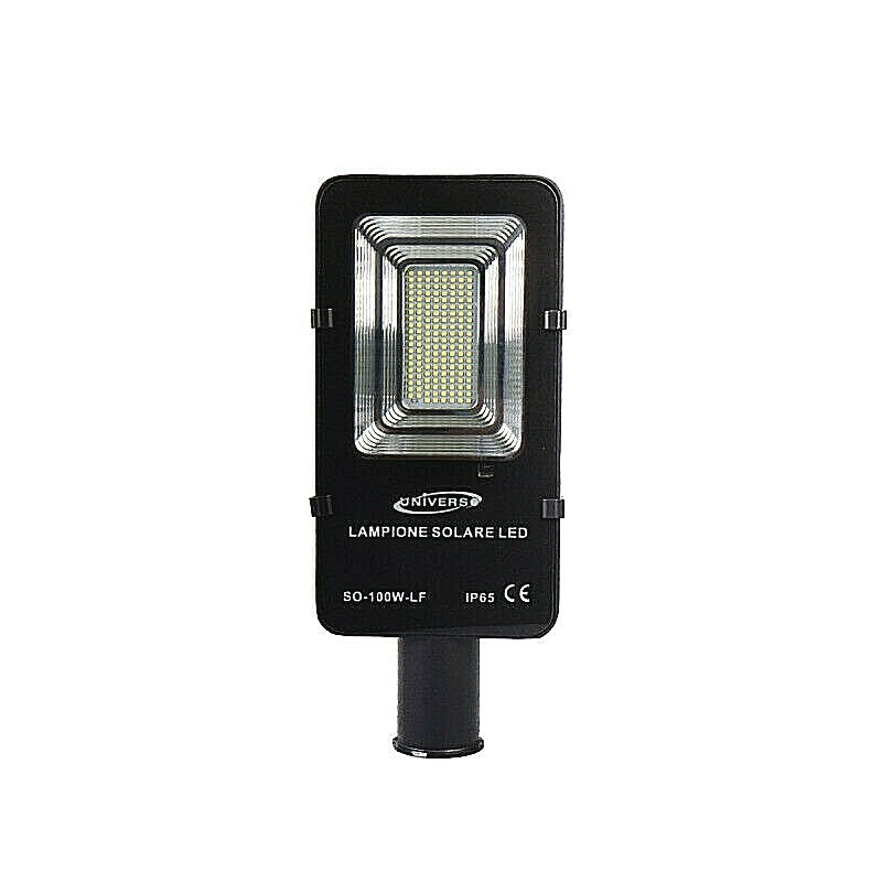 Lampione Faro Giardino Stradale Crepuscolare con Pannello Solare SO-100W-LF uni 1